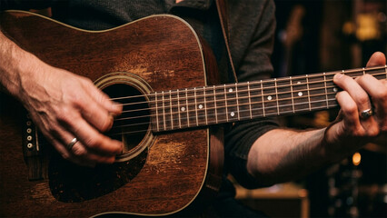 Obraz premium musician playing guitar