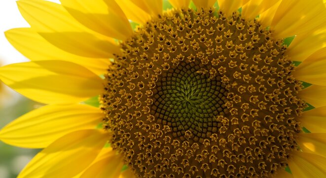 Golden Sunflower Heart: Nature's Vibrant Embrace