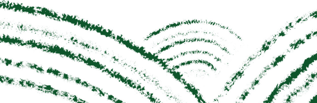 Green brushstroke waves flow across a white background. Abstract pattern suggests movement or natural rhythm. Ideal for nature, wellness