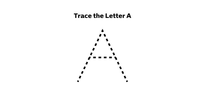 Trace the Letter A for preschool kids.