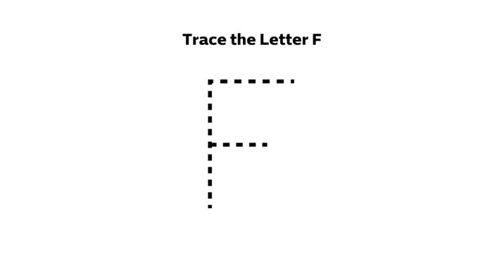 Trace the Letter F for preschool kids.