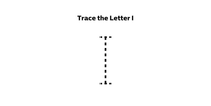 Trace the Letter I for preschool kids.