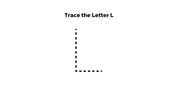 Trace the Letter L for preschool kids.