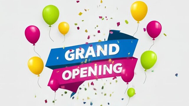 Grand Opening Celebration with Balloons.
