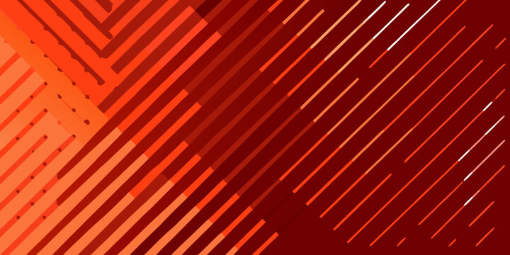 Abstract geometric background featuring diagonal and parallel red orange lines