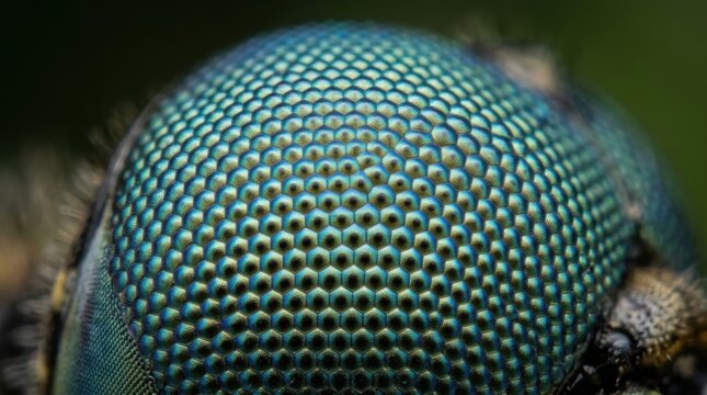Macro Photography of Insect Eye - Detailed Close-up of Compound Structure.