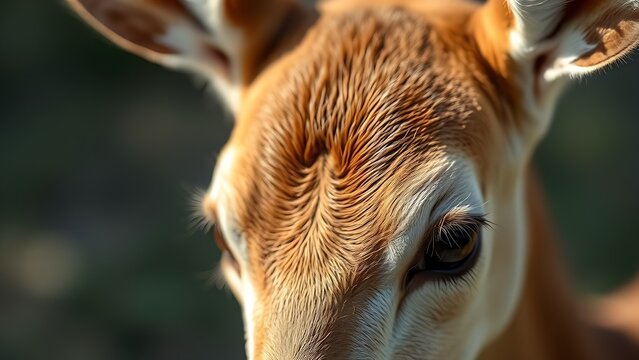Extreme close-up of a fawn's soft fur, resembling fine nubuck leather.