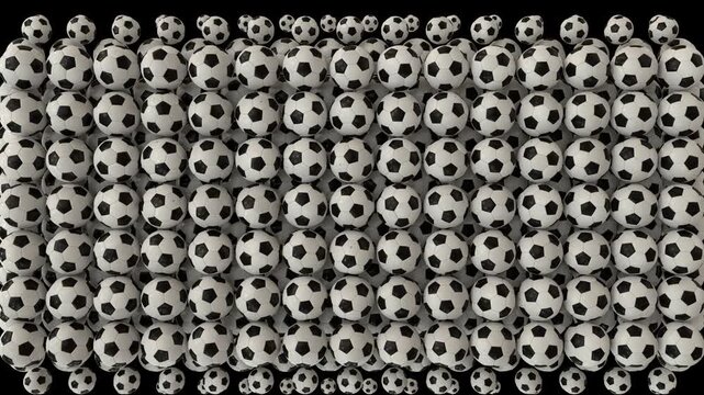 3D Soccer Football Ball vertical two sides Wipe Video Transition for Sports Highlights and Broadcast