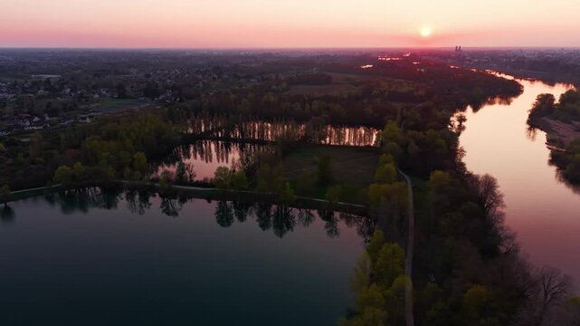 LOIRE VALLEY - ORLEANS - DRONE - SUNSET
