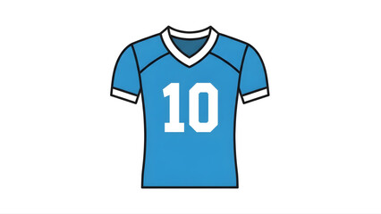 Naklejka premium Football Jersey Icon with Number Design