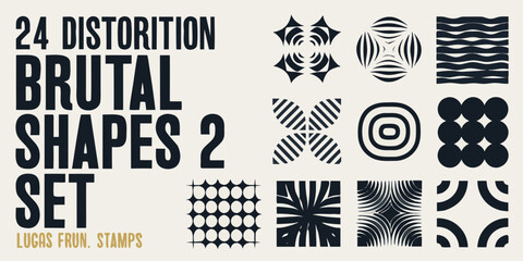 Graphic design featuring bold typography and abstract black and white shapes © Rathin