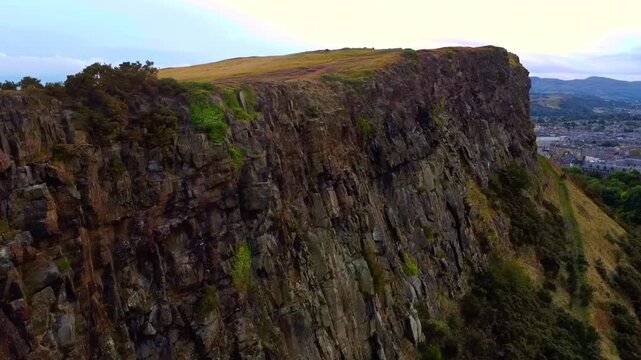 Aerial View of Arthurs Seat in Edinburgh
