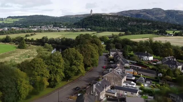 Aerial View of Stirling Landscape and Rural Environment