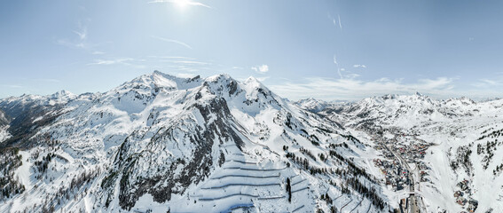 Naklejka premium Obertauern Panorama Photo Salzburg Austria