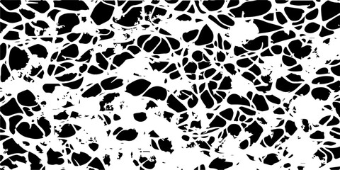 Fototapeta premium Seamless leopard skin pattern with black animal texture and floral nature elements including leaf and butterfly silhouettes in a vector illustration design