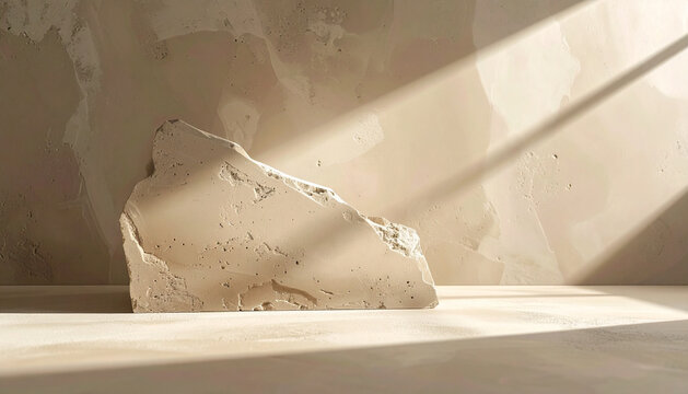 Warm sand micro-cement texture: Hand-applied porous plaster surface in earth tones for organic modern interior design and architectural backgrounds