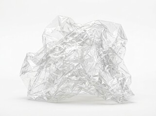 Fototapeta premium A crumpled plastic sheet, a symbol of waste and the environment