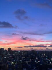 Obraz premium sunset over the city