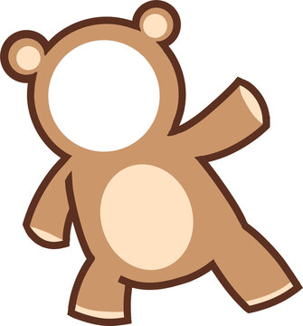 곰돌이 얼굴 합성 도안 이미지 일러스트 요소7