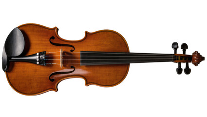 Vintage Brown Violin with Ebony Fingerboard and Wooden Bow © Isabel