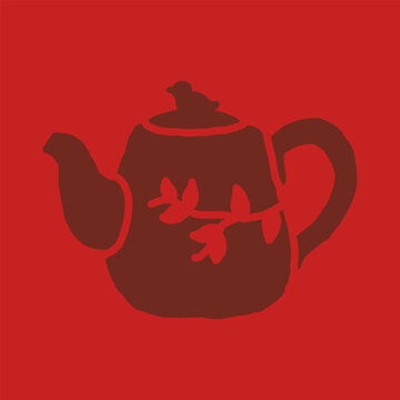 Teapot vector artwork featuring a soft sketch style and a floating star element, creating a calm, celestial-inspired composition ideal for romantic and aesthetic visuals.