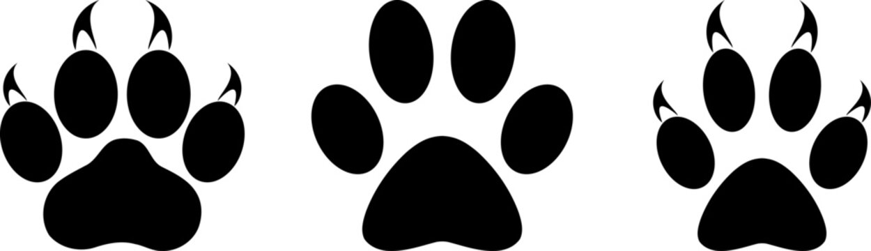 Katzenpfote, Pfote, Katze, Aufkleber Label, Sammlung, Logo