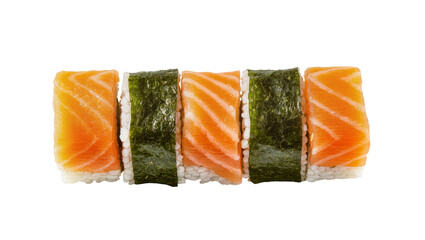 Salmon Maki Sushi Rolls with Seaweed and Rice © Miguel