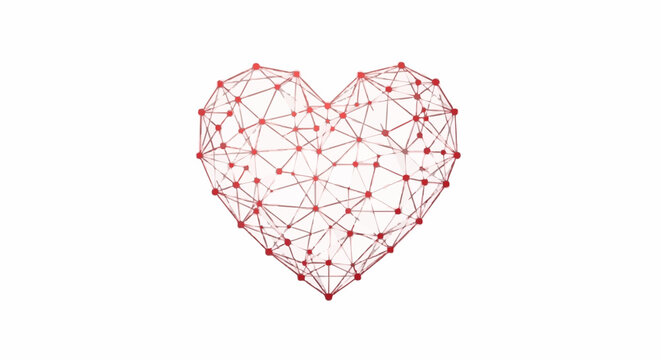 A vibrant, interconnected heart symbolizing profound emotional connections and complex, beautiful relationships woven in our digital age