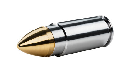 Metallic Silver Bullet with Gold Trim and Pointed Tip © Miguel