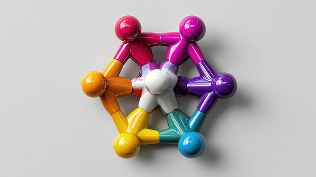 Interconnected Harmony: A vibrant, colorful representation of a connected community, symbolizing unity, collaboration, and the power of coming together.