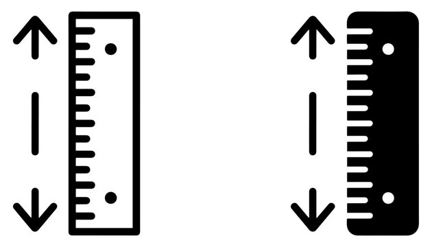 ruler measure icon precision tool vector