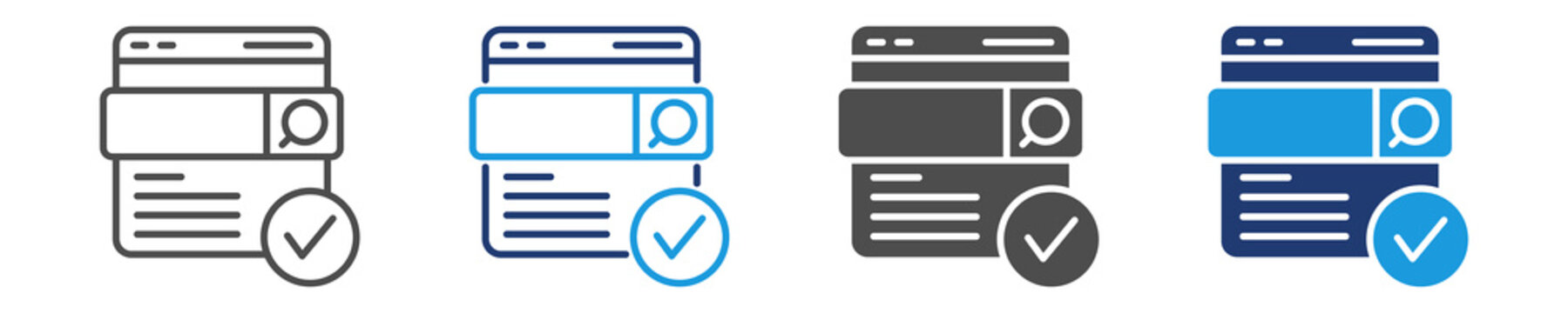 domain name icon set multiple style