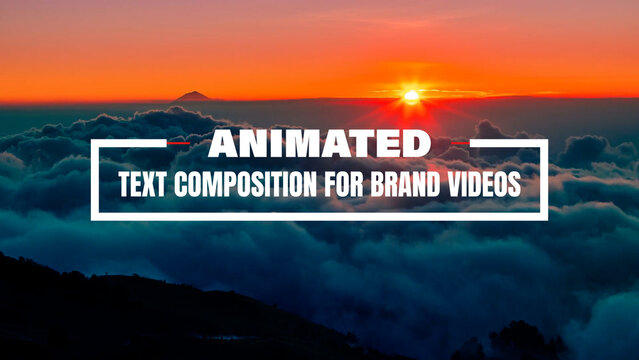 Animated Text Composition for Brand Videos | Minimalist Typography Title Clean Kinetic Text Animation Corporate Presentation Modern Header Simple Graphic