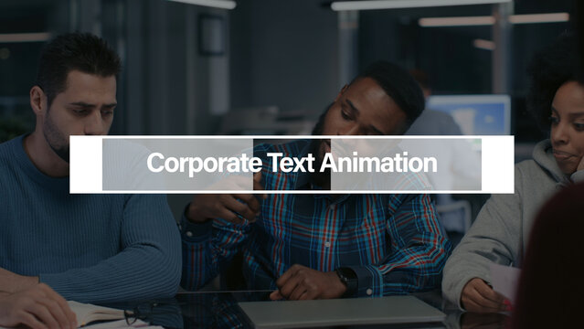 Corporate Text Animation | Minimal Clean Typography Modern Business Title Professional Elegant Lower Third Simple Kinetic Graphics Smooth
