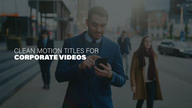 Clean Motion Titles for Corporate Videos | Minimal Typography Pack Modern Elegant Text Graphics