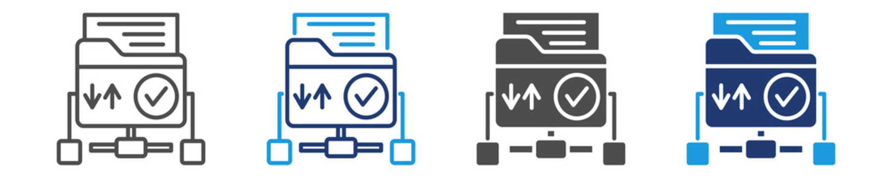 file transfer protocol icon set multiple style