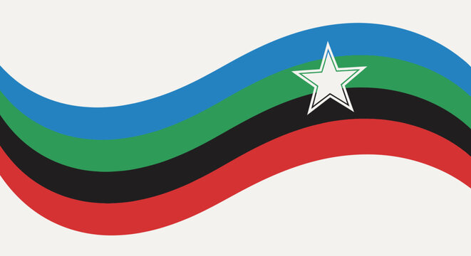 Juneteenth Day celebration with waving flag