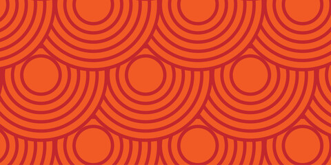 Fototapeta premium abstract seamless pattern with circles overlap textile fabric curl design.