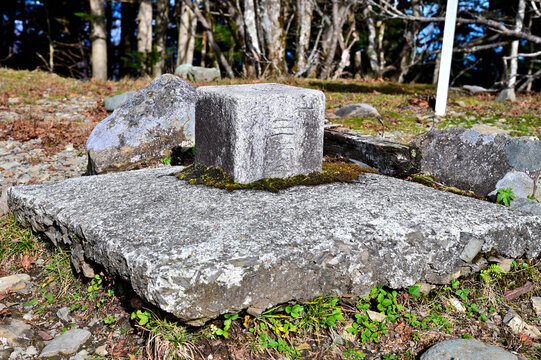 天子山地の毛無山山頂　一等三角点（毛無山）
