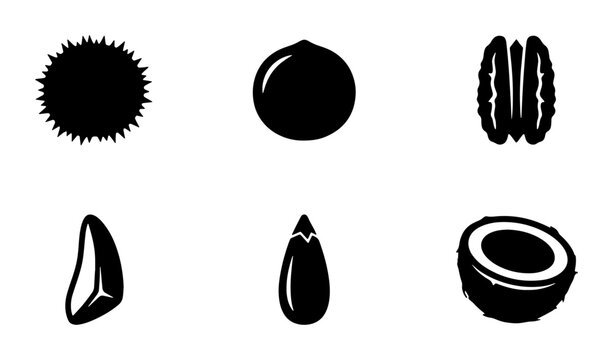 set of four leaf icons for design