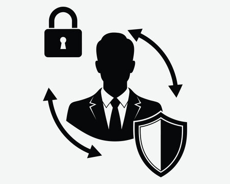 Data security and privacy protecting user information with locks and shields