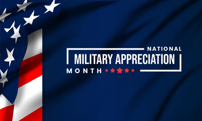 Military Appreciation Month USA Patriotic Flag Design © edi