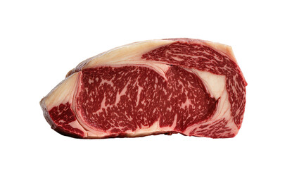 Obraz premium Marbled raw ribeye steak cut close-up view