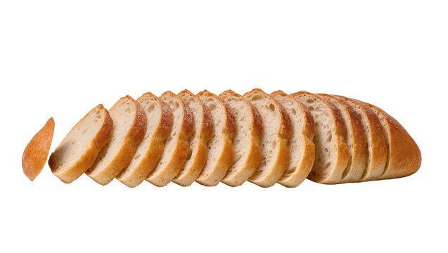 Sliced Rustic Wheat Bread Loaf with Golden Crust
