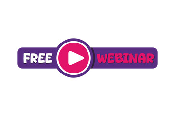 Free Webinar Play Button Graphic