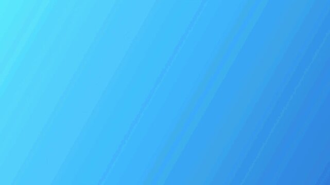 Memphis style geometric shapes moving over a soft blue and teal gradient background on a seamless loop.