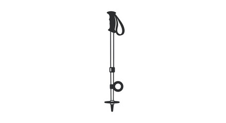 Trekking Pole Isolated on White Background - Hiking Gear © Rizal