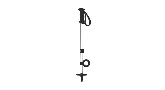 Trekking Pole Isolated on White Background - Hiking Gear