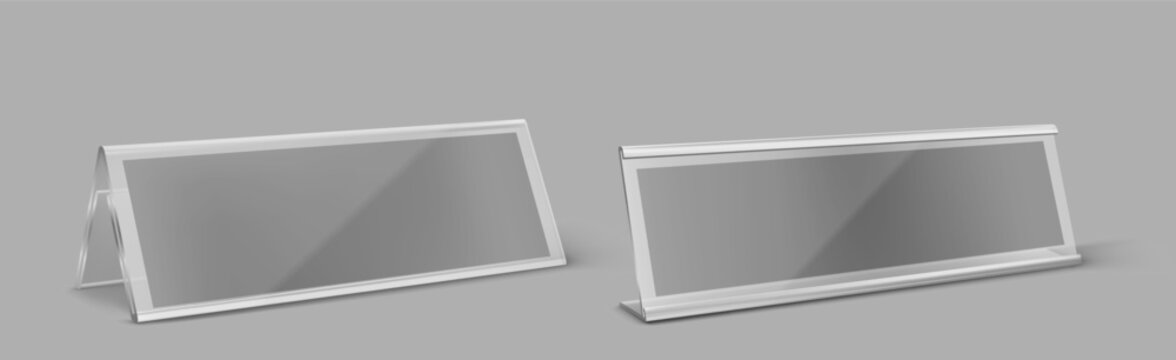 Transparent plastic table card holder