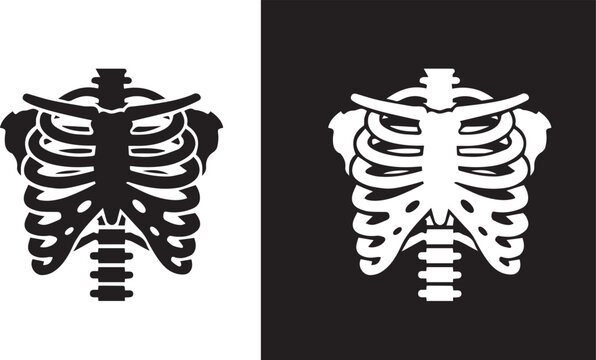 x ray icon bones vector 